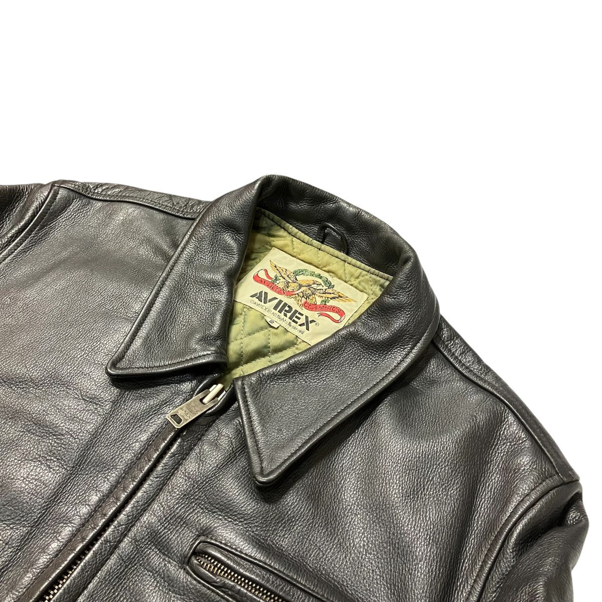 AVIREX 80-90sレザージャケット 古着・中古-3枚目のアイテム画像