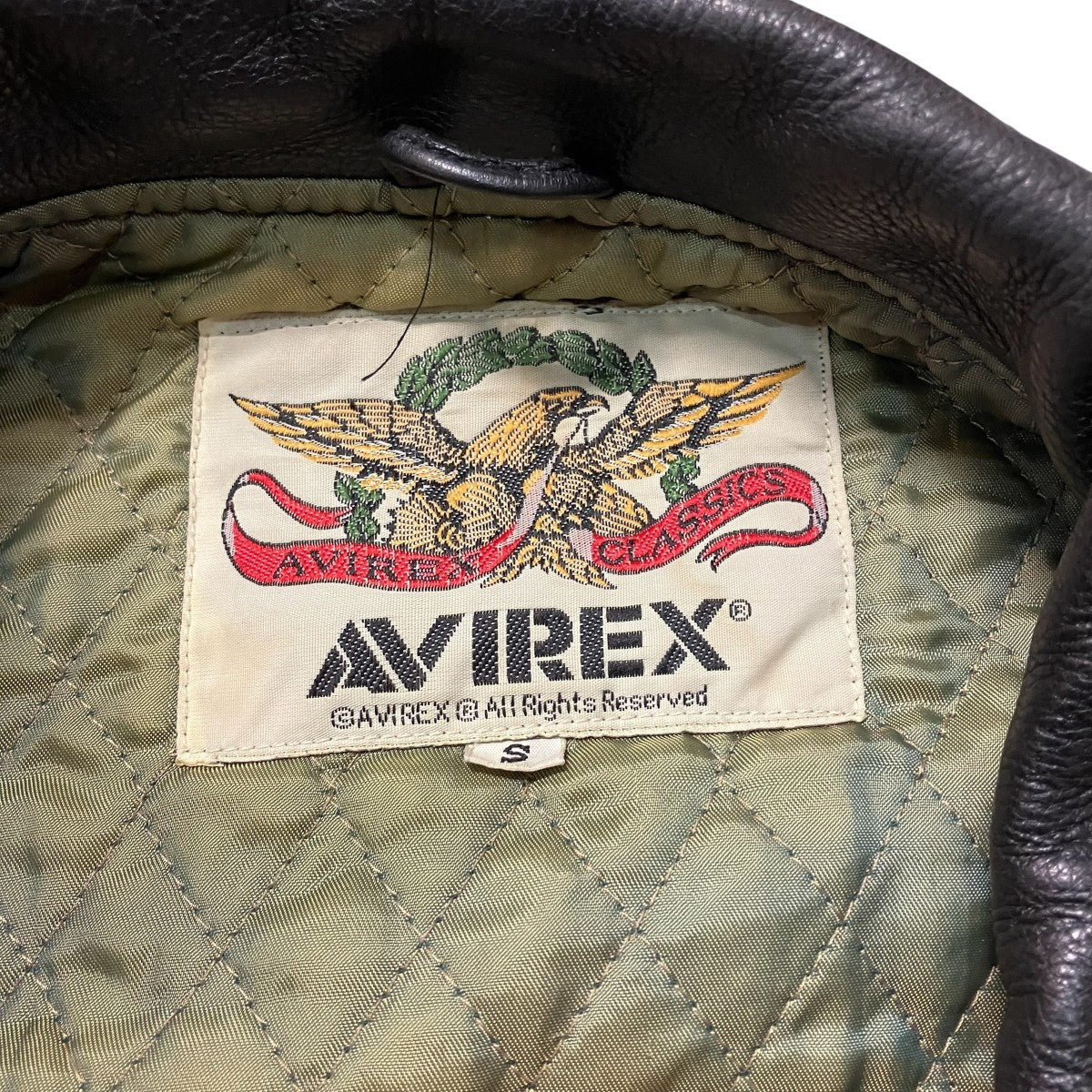 AVIREX 80-90sレザージャケット 古着・中古-6枚目のアイテム画像