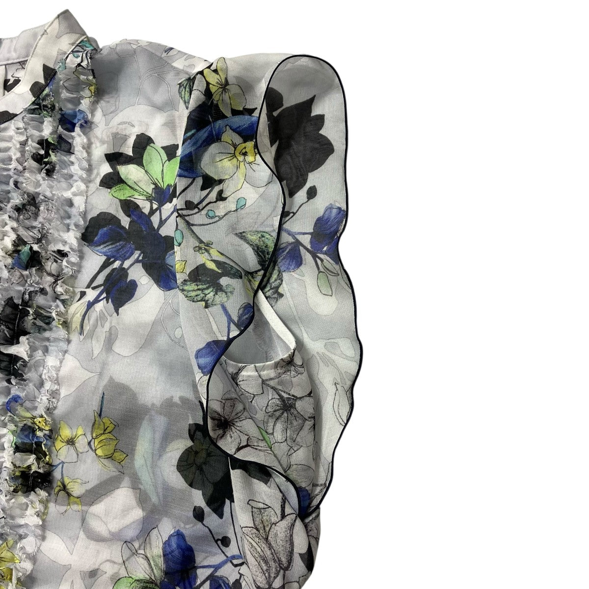ANAYI bouquetスタンドカラー花柄ノースリーブブラウス102527 13 020 61 380 古着・中古-4枚目のアイテム画像