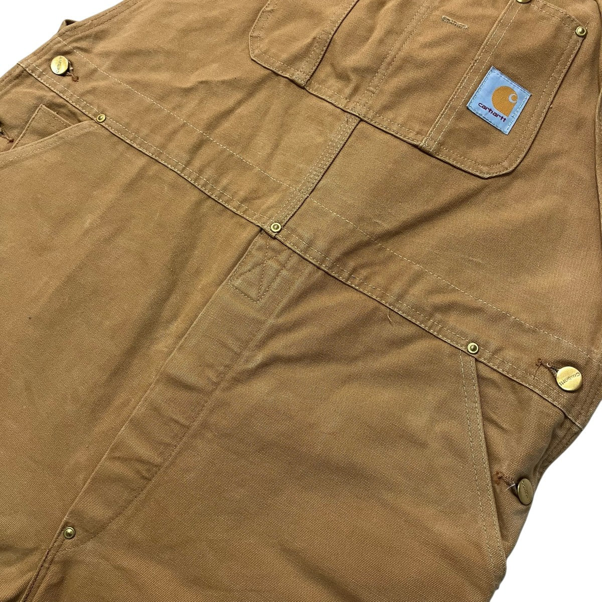 CarHartt USA製オーバーオールR01 BRN 古着・中古-4枚目のアイテム画像