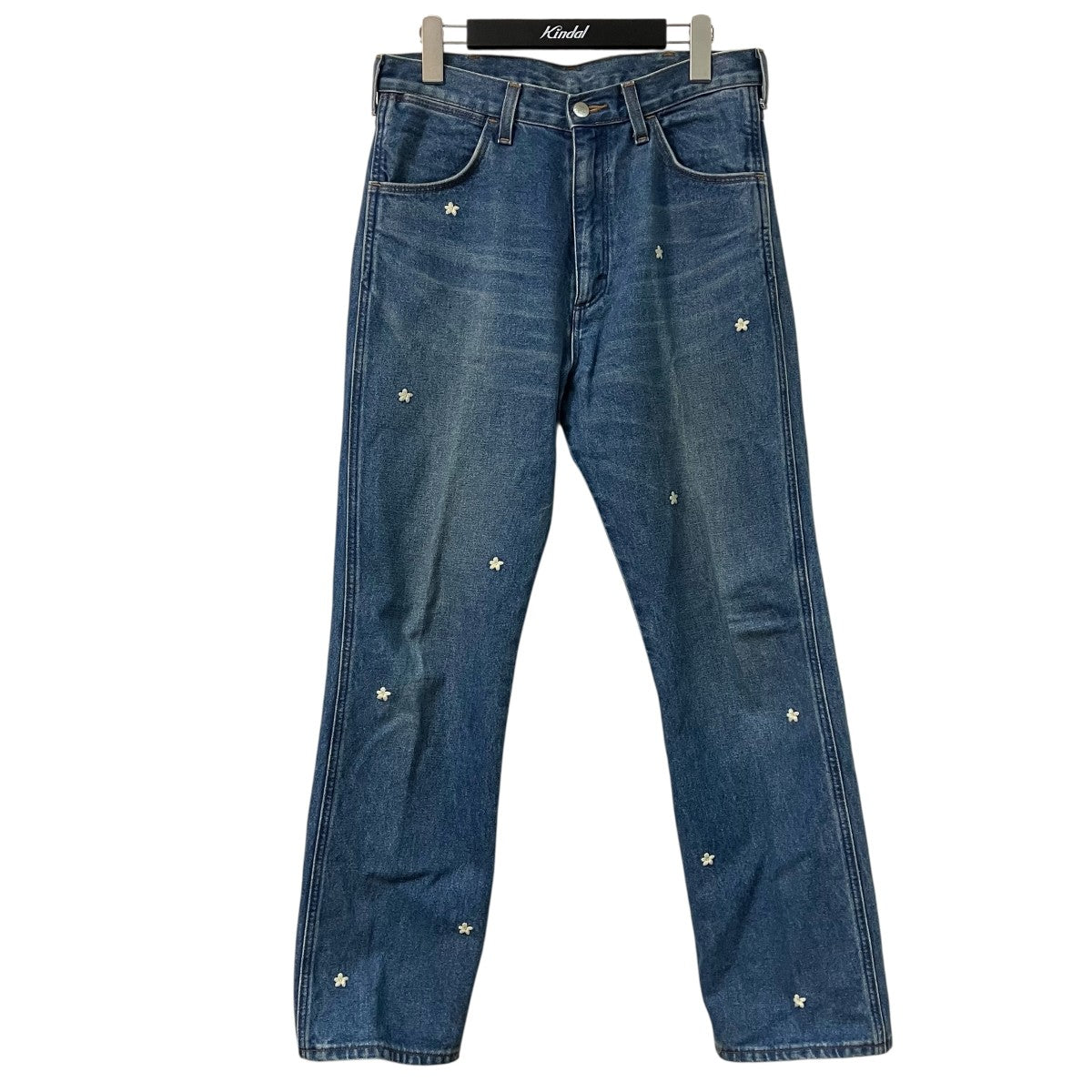 Wrangler×MONKEY TIME 花刺繍デニムパンツWM1866 古着・中古-1枚目のアイテム画像