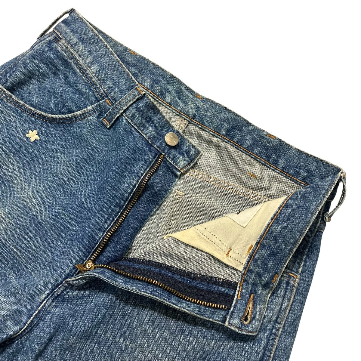 Wrangler×MONKEY TIME 花刺繍デニムパンツWM1866 古着・中古-3枚目のアイテム画像