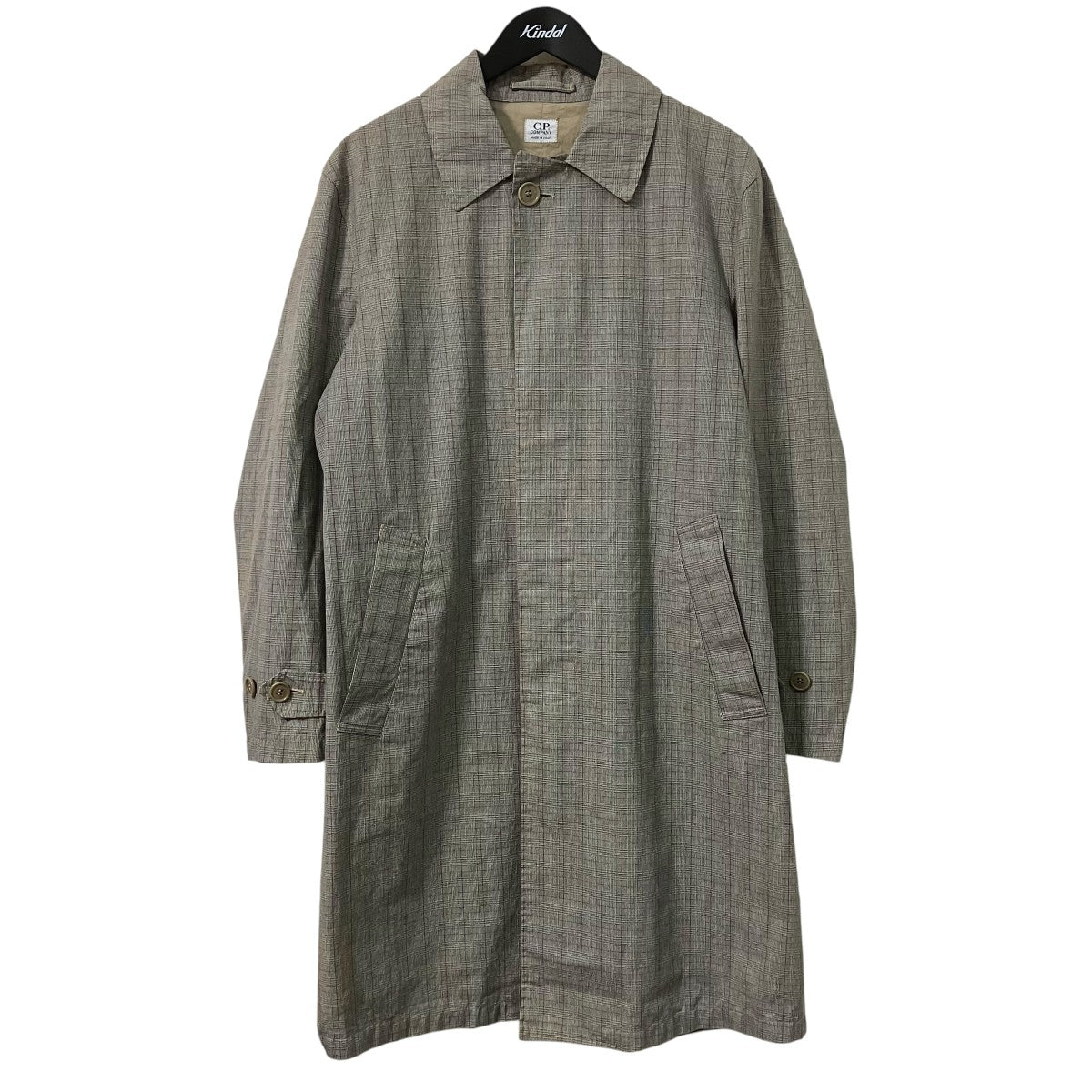 C．P COMPANY 04SSチェックステンカラーコート40187066 古着・中古-1枚目のアイテム画像