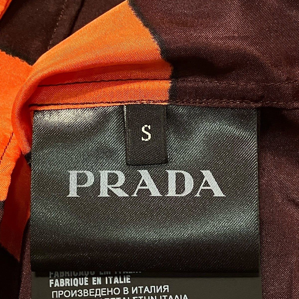 PRADA オープンカラーボーダーシャツUCS414 S221 1031 古着・中古-6枚目のアイテム画像