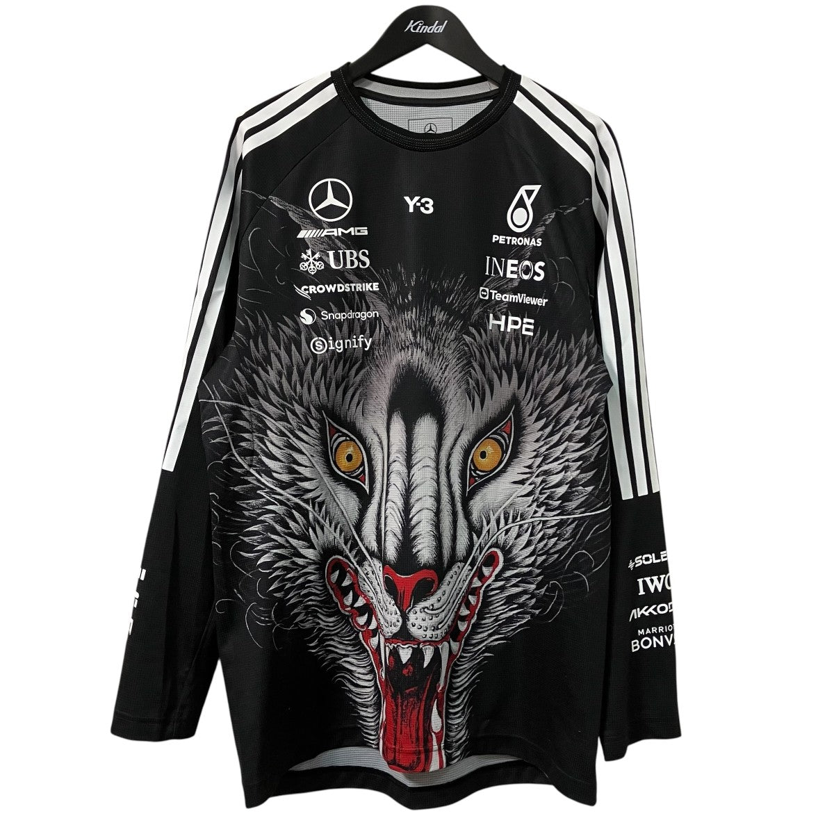 MERCEDES-AMG PETRONAS FORMULA 1 TEAM DRIVER JERSEY LONG SLEEVEフルグラッフィックカットソーKQ9852