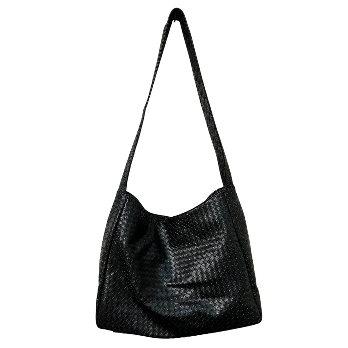 FAUX LEATHER WOVEN BAGショルダーバッグ