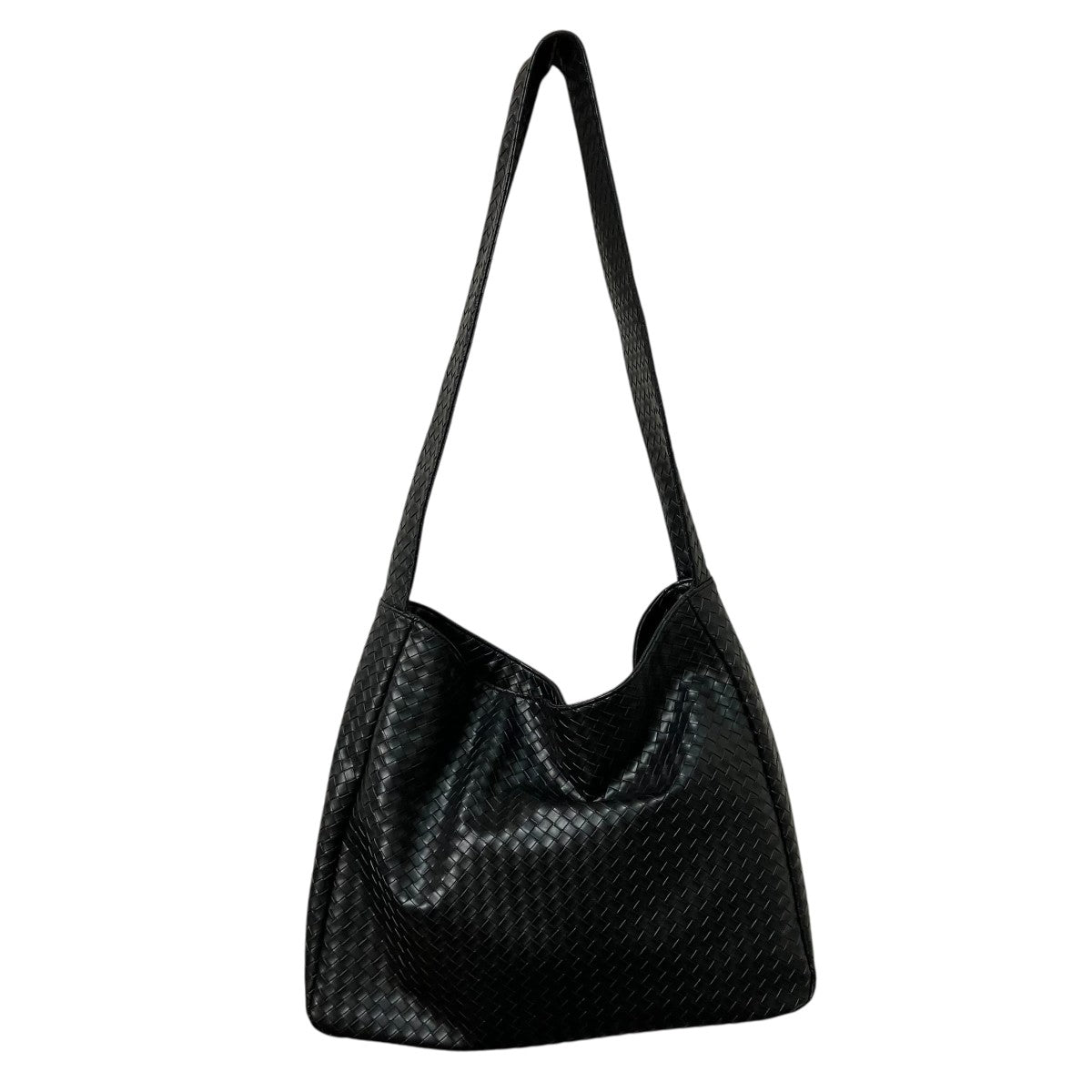 FAUX LEATHER WOVEN BAGショルダーバッグ