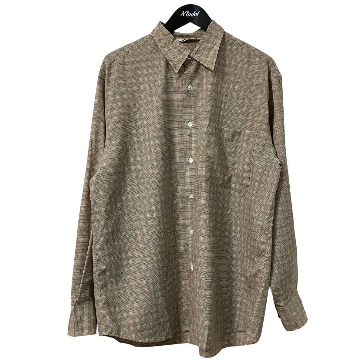 AURALEE 20SSSUPER LIGHT WOOL CHECK SHIRTS長袖チェックシャツA20SS01LC 古着・中古-1枚目のアイテム画像