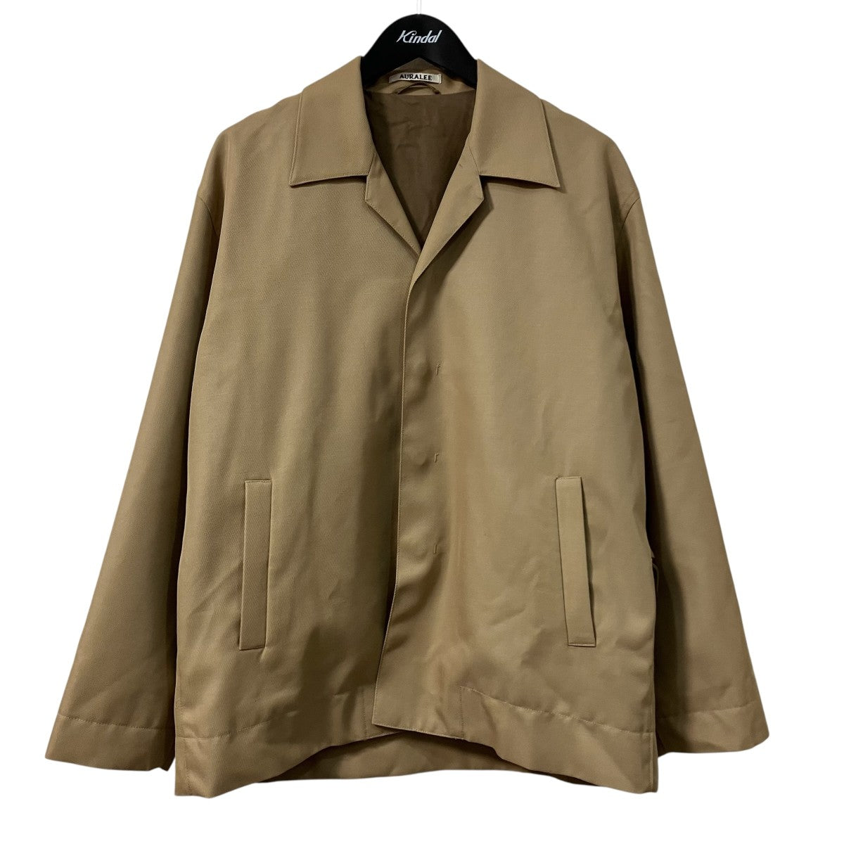 AURALEE 17AWWOOL KERSEY BLOUSONウールジャケットA7AB01BK 古着・中古-1枚目のアイテム画像