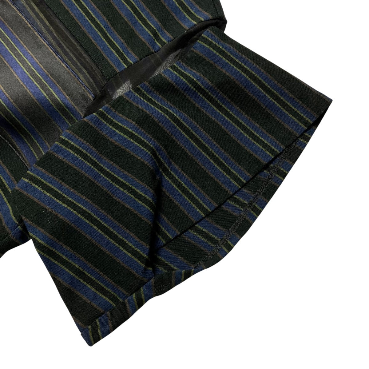 sacai 26SSシアー切り替えし半袖ボーダーポロシャツ26 08379 古着・中古-4枚目のアイテム画像