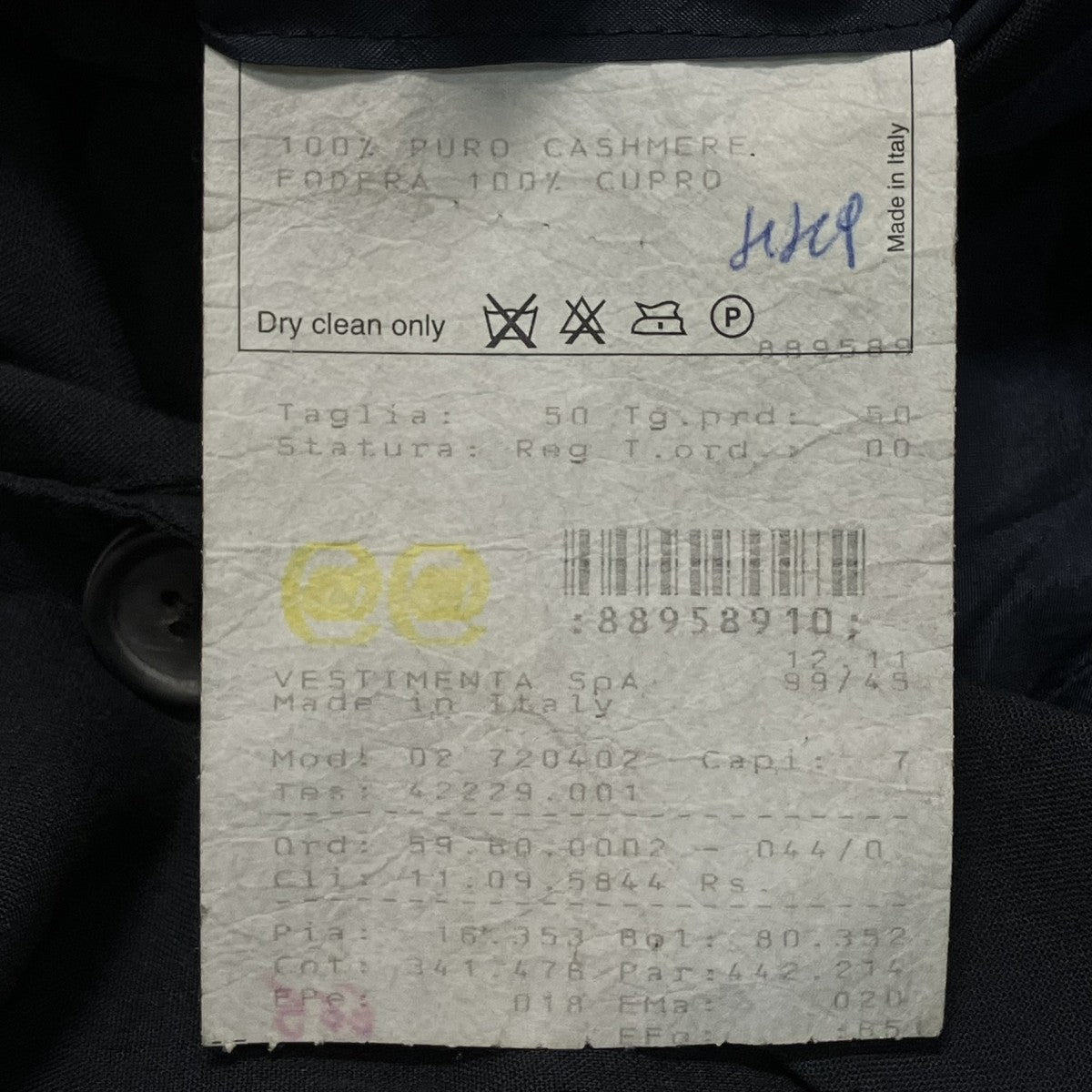 GIORGIO ARMANI テ―ラードジャケット 古着・中古-9枚目のアイテム画像
