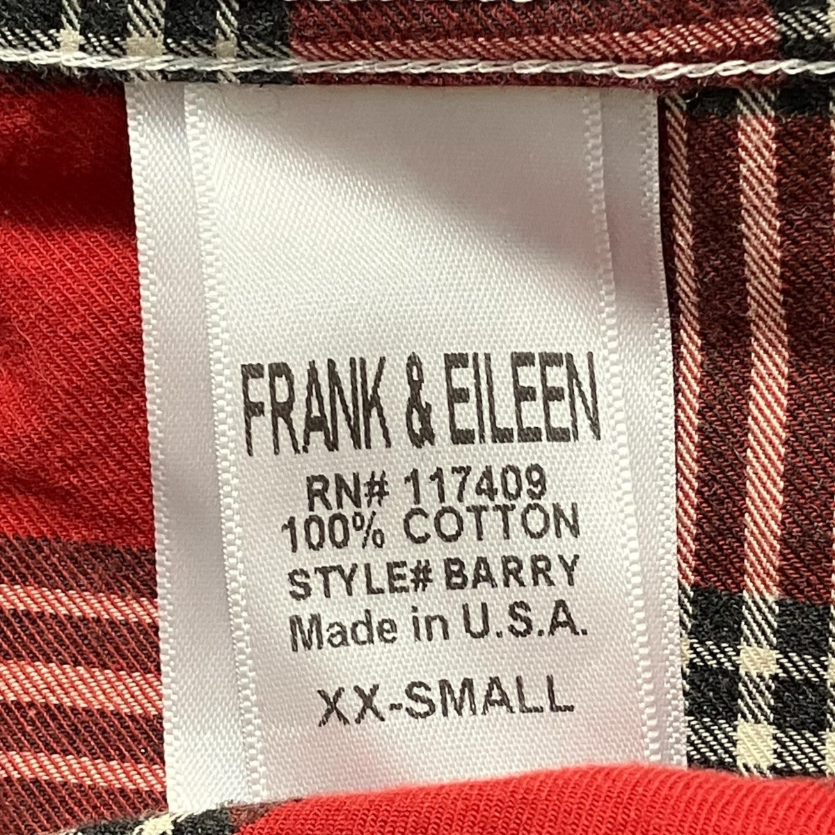 Frank＆Eileen オープンカラーチェックシャツ 古着・中古-7枚目のアイテム画像