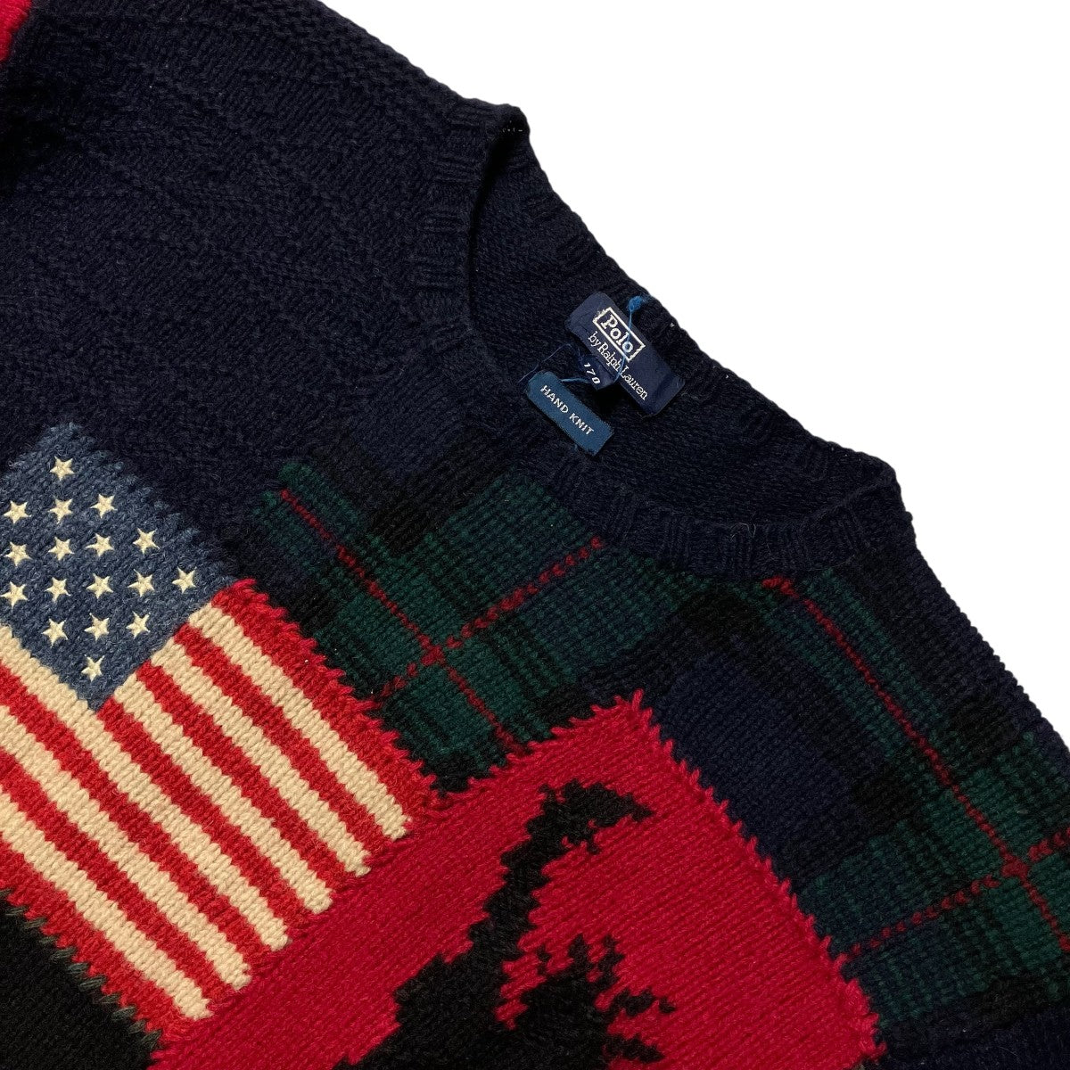 POLO RALPH LAUREN パッチワークニット 古着・中古-3枚目のアイテム画像