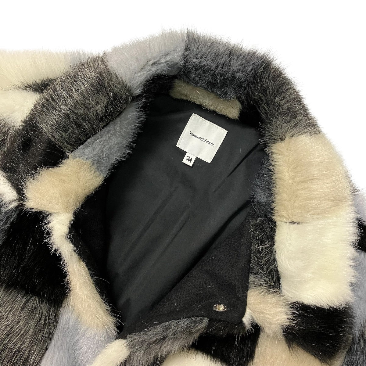 SASQUATCHfabrix． FAKE FUR JACKETパッチワークフェイクファージャケット20AW-JKH-005 古着・中古-3枚目のアイテム画像