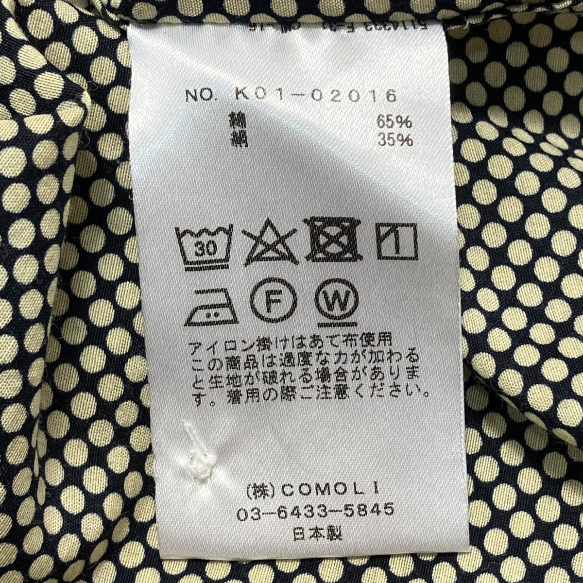 COMOLI 水玉半袖シャツK01-02016 古着・中古-6枚目のアイテム画像