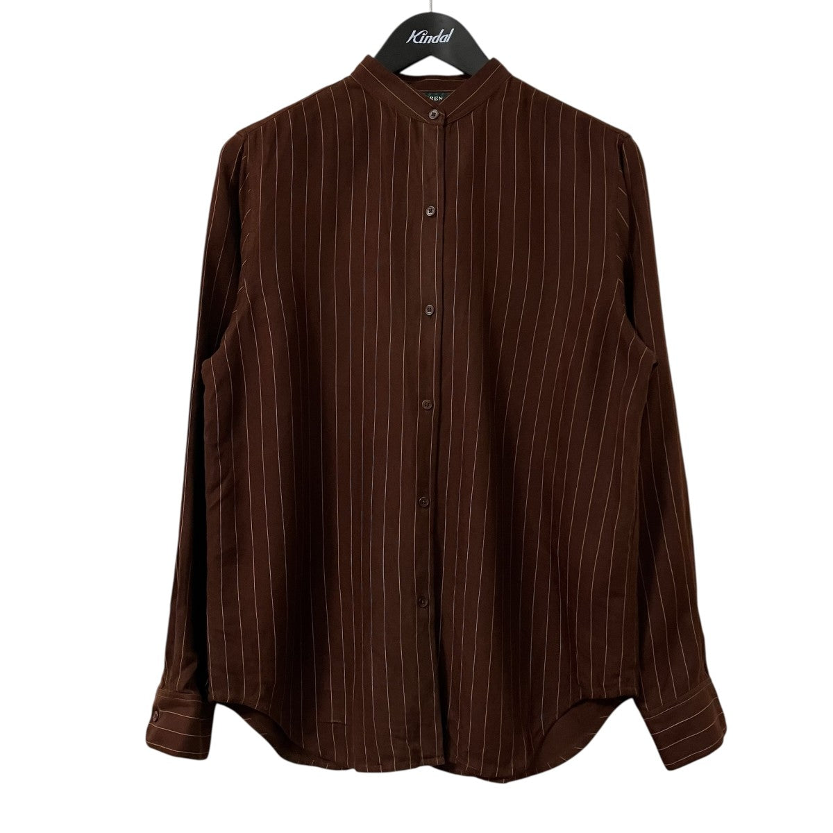 RALPH LAUREN シルクストライプ長袖シャツ 古着・中古-1枚目のアイテム画像