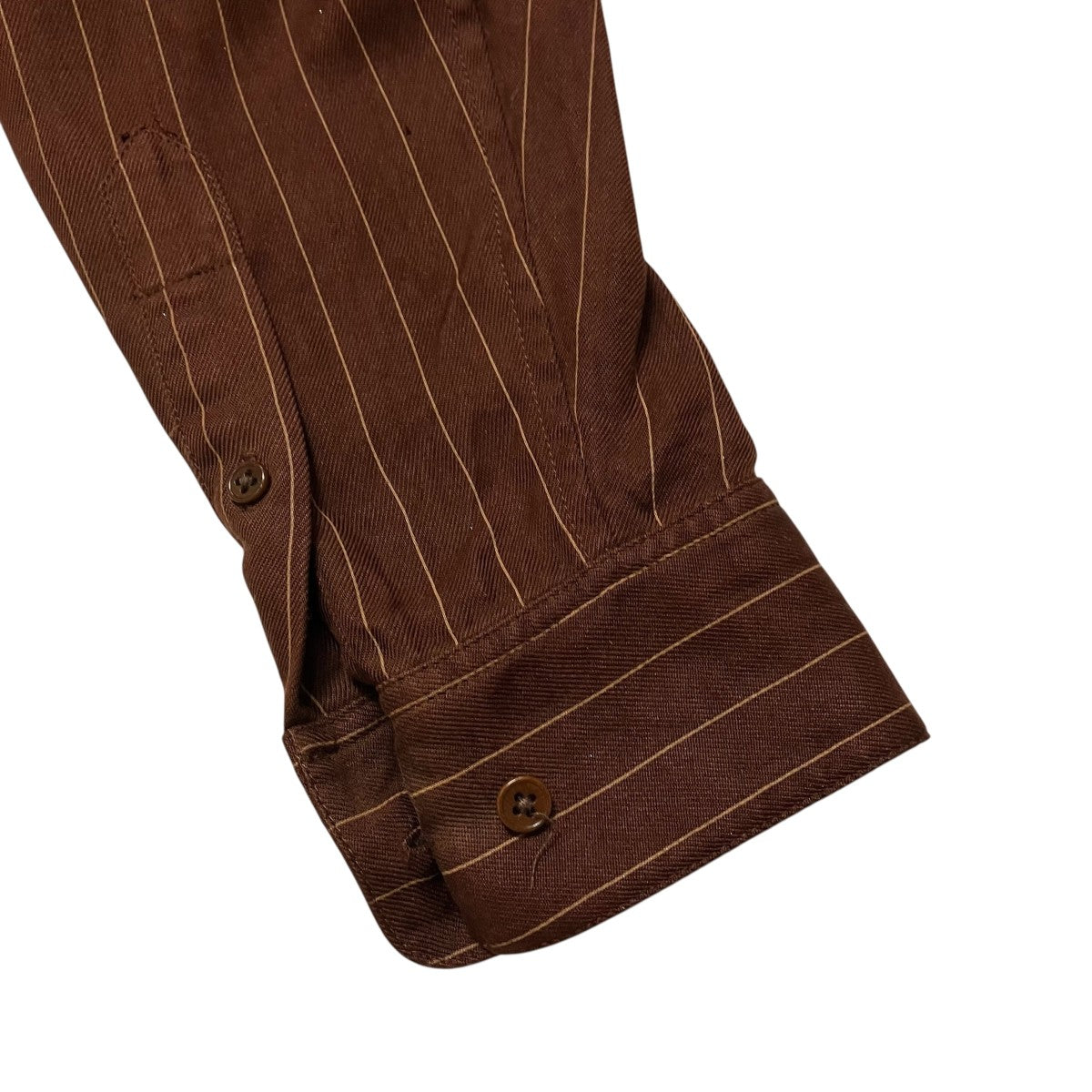 RALPH LAUREN シルクストライプ長袖シャツ 古着・中古-4枚目のアイテム画像