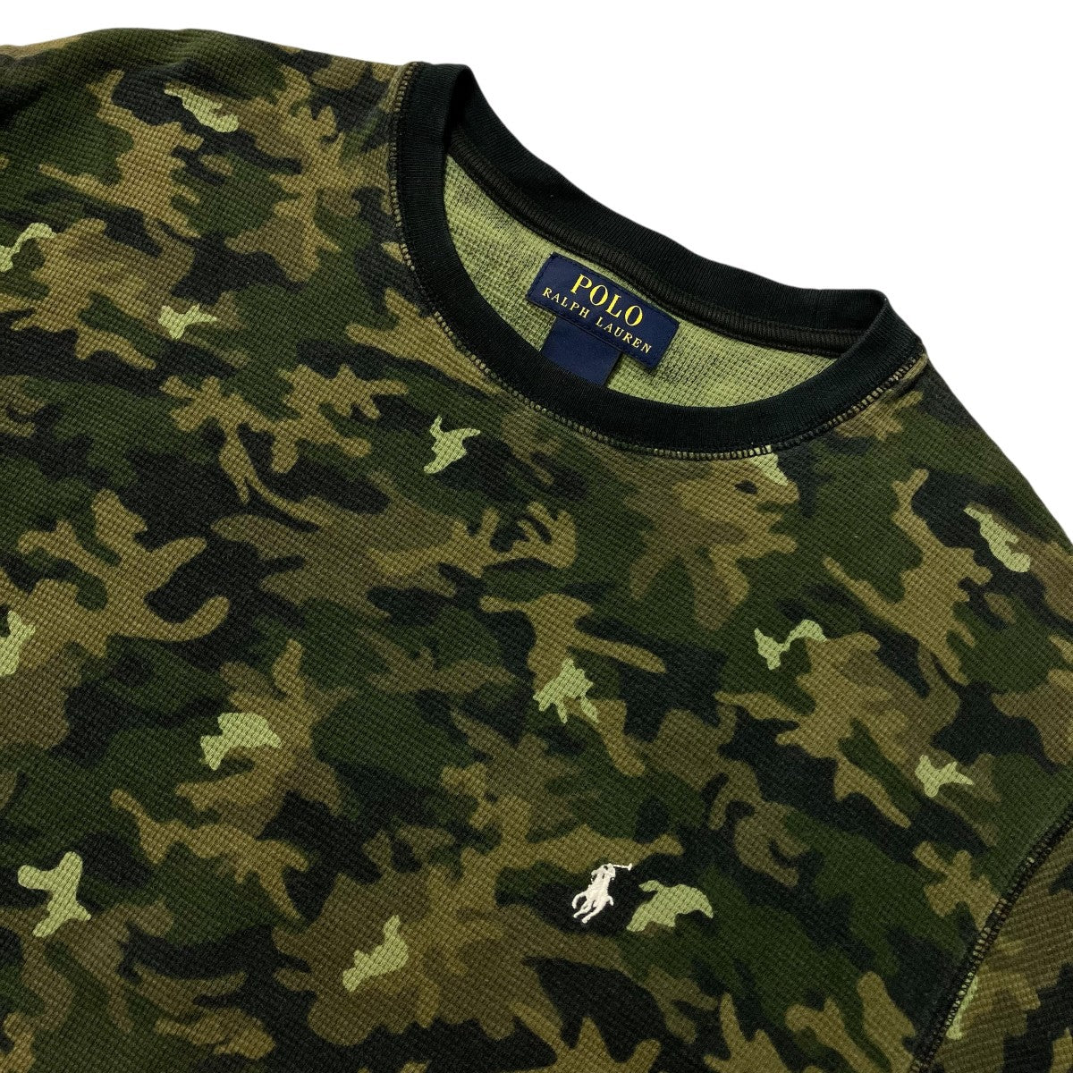 POLO RALPH LAUREN カモ柄ワッフルカットソー 古着・中古-3枚目のアイテム画像