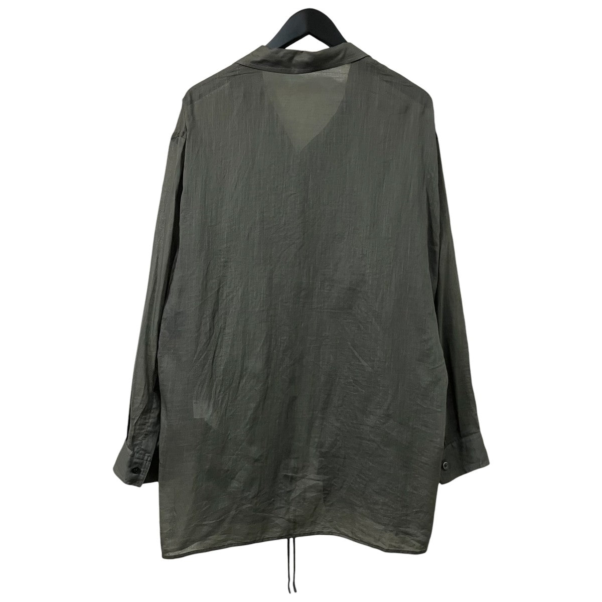 26SSCOTTON LINEN SLAB LAWN RIBBON BLOUSE長袖シャツHK-B31-003