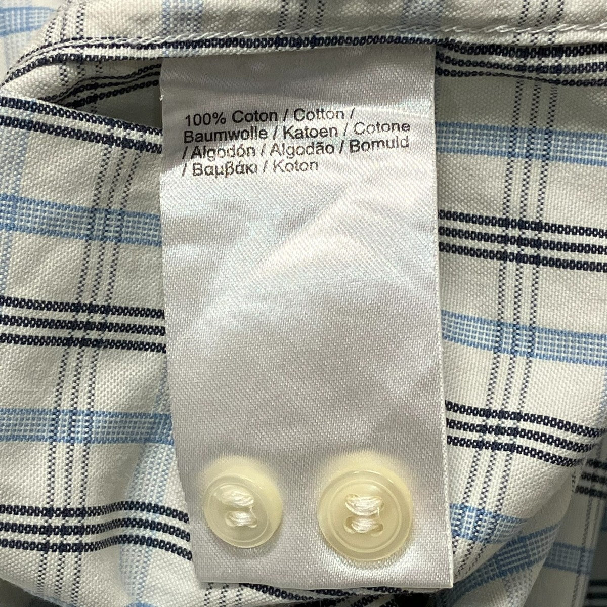 チェック柄長袖シャツ