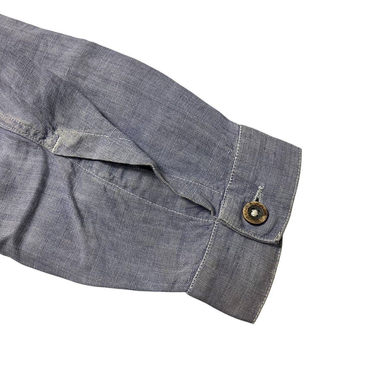 40-50s french navy linen sailor長袖シャツ