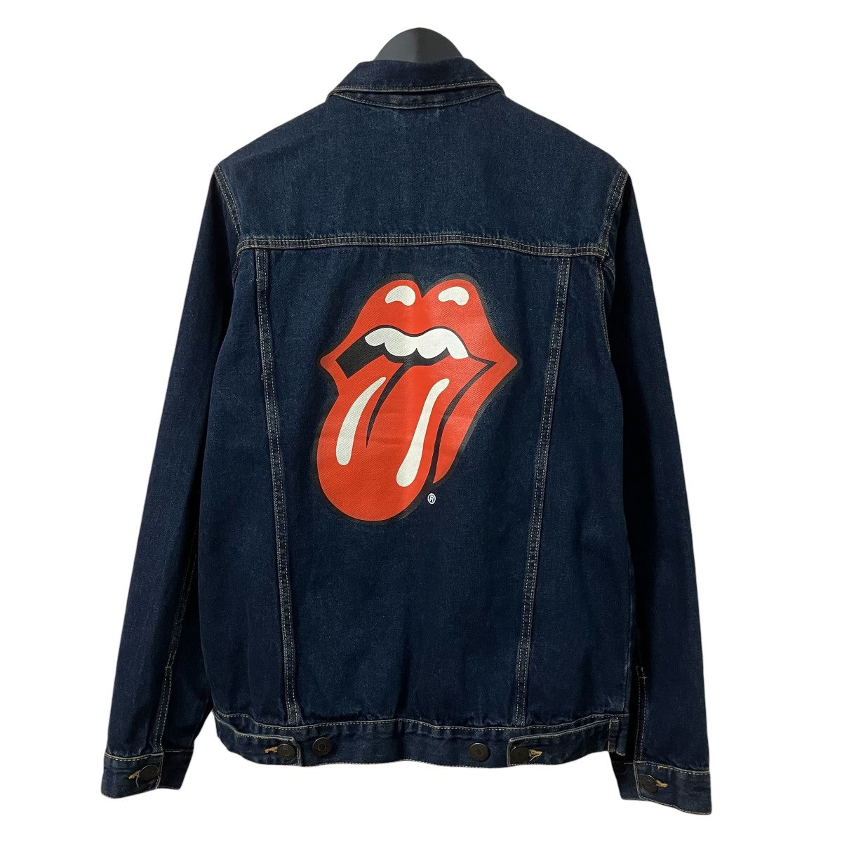 廃盤品　本革　Rolling Stones ビッグロゴ デニムジャケット ROLLING STONES(ローリングストーンズ) デニムジャケット インディゴ