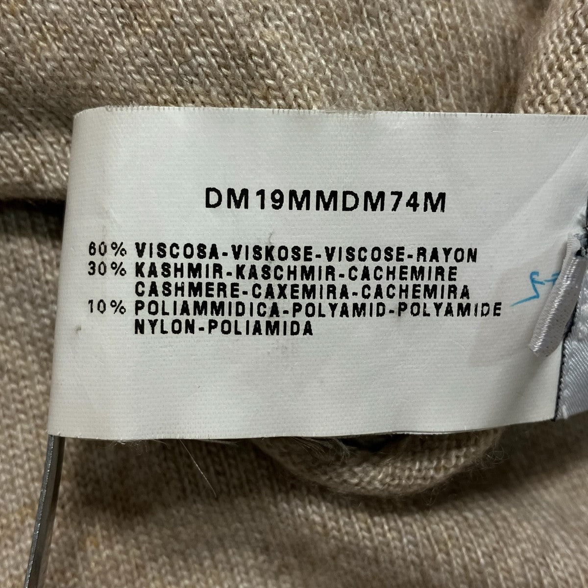 カシミヤ混タートルネックニットDM19MMDM74M