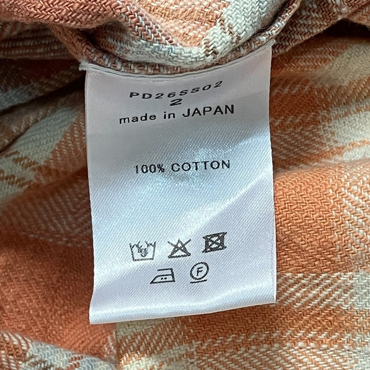チェック長袖シャツPD26SS02