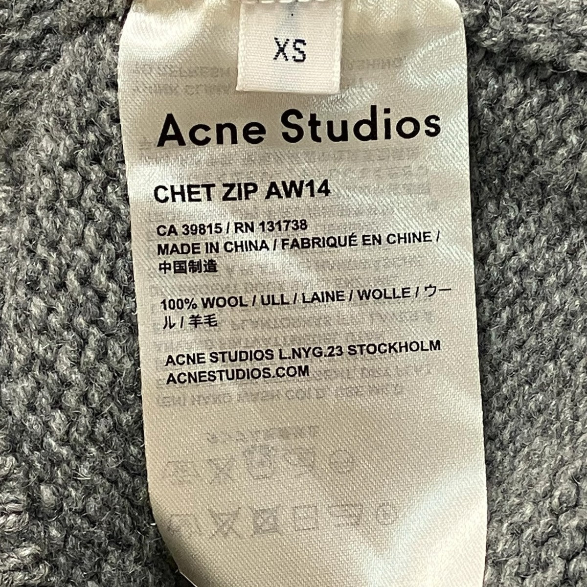 ドライバーズニットCHET ZIP AW14