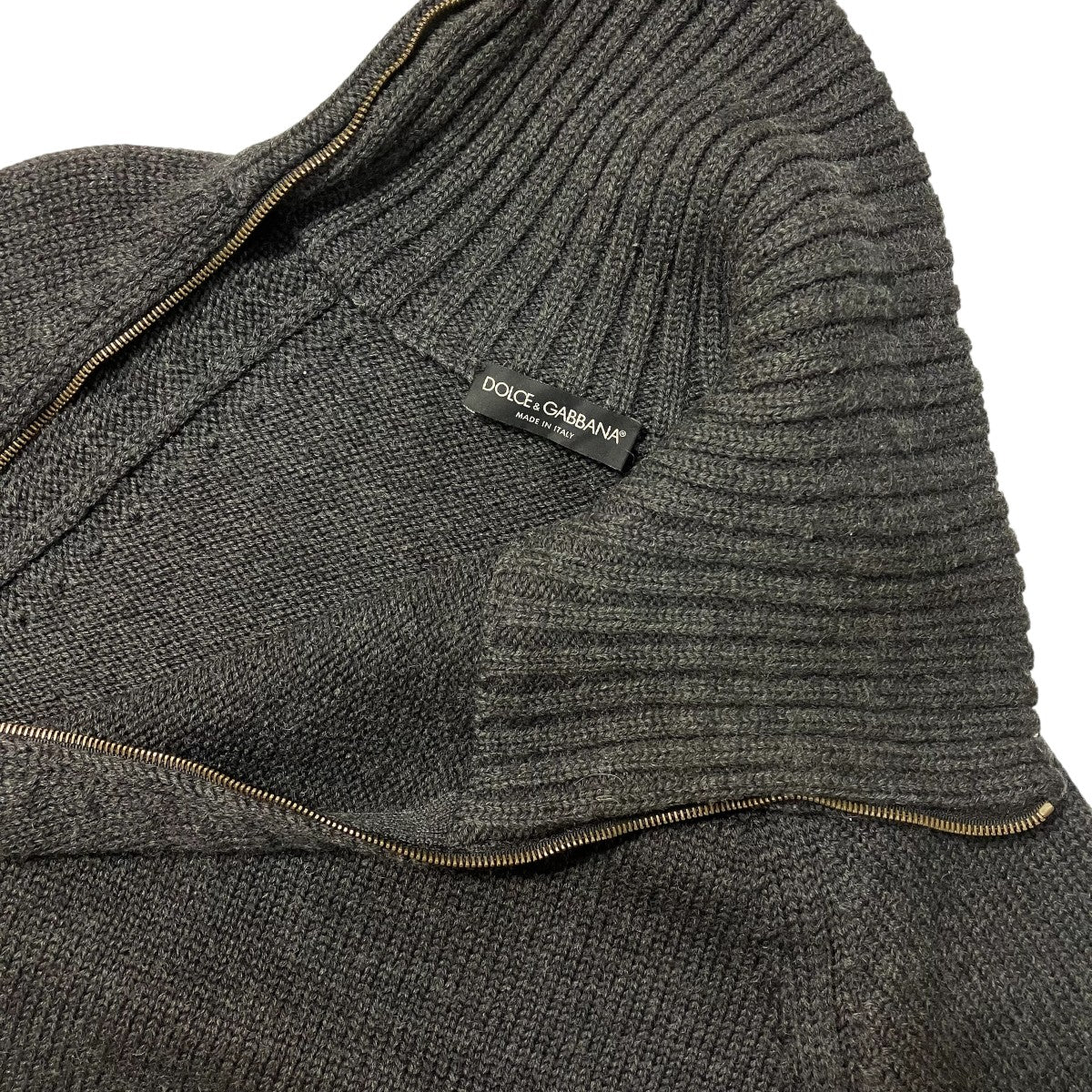 03AWSPIRAL ZIP CHUNKY SWEATERハイネックニット