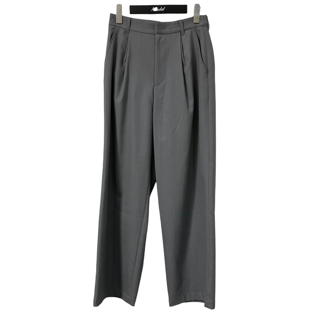 25AWクレープウールストレッチ ストレートパンツスラックス23 04 54 04001