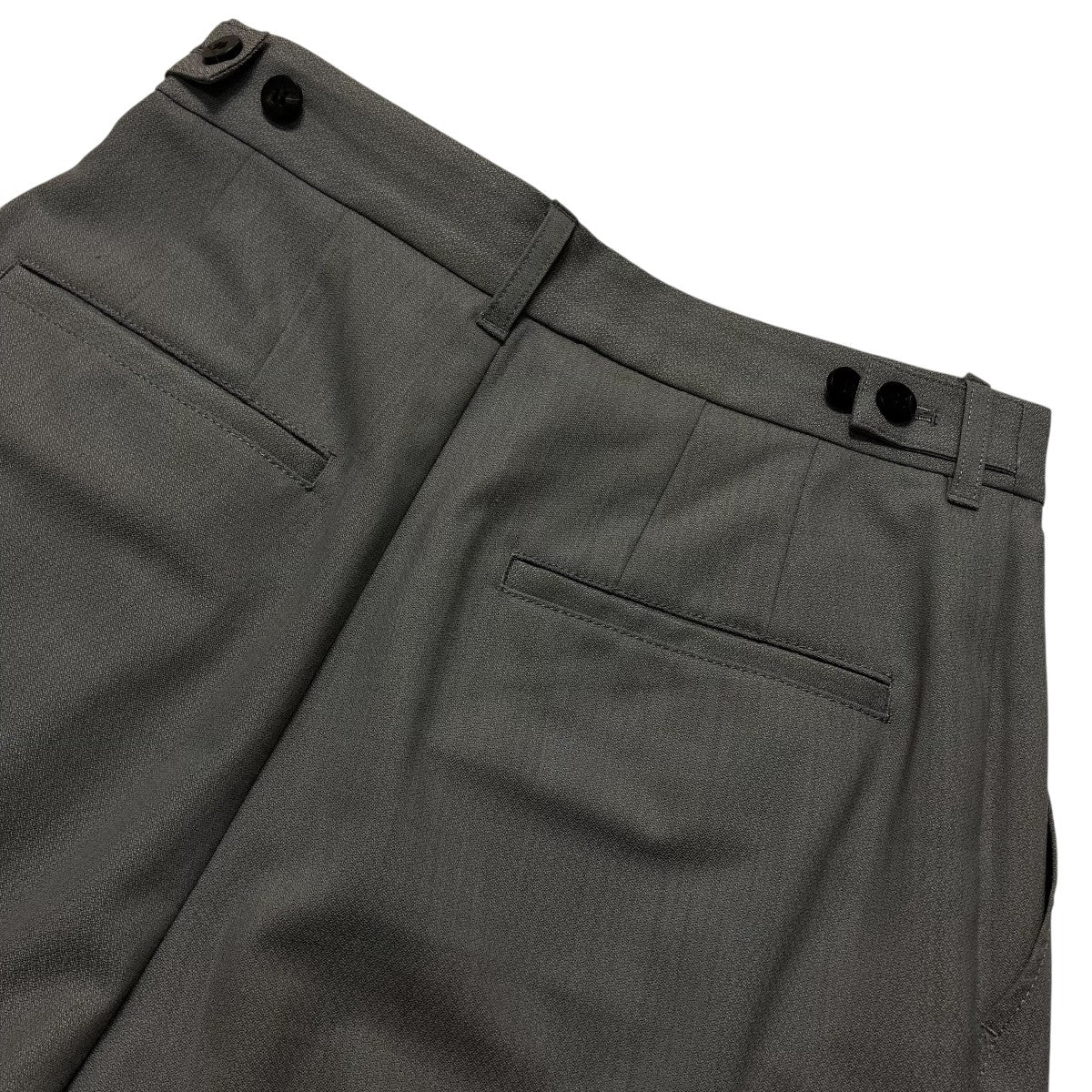 25AWクレープウールストレッチ ストレートパンツスラックス23 04 54 04001