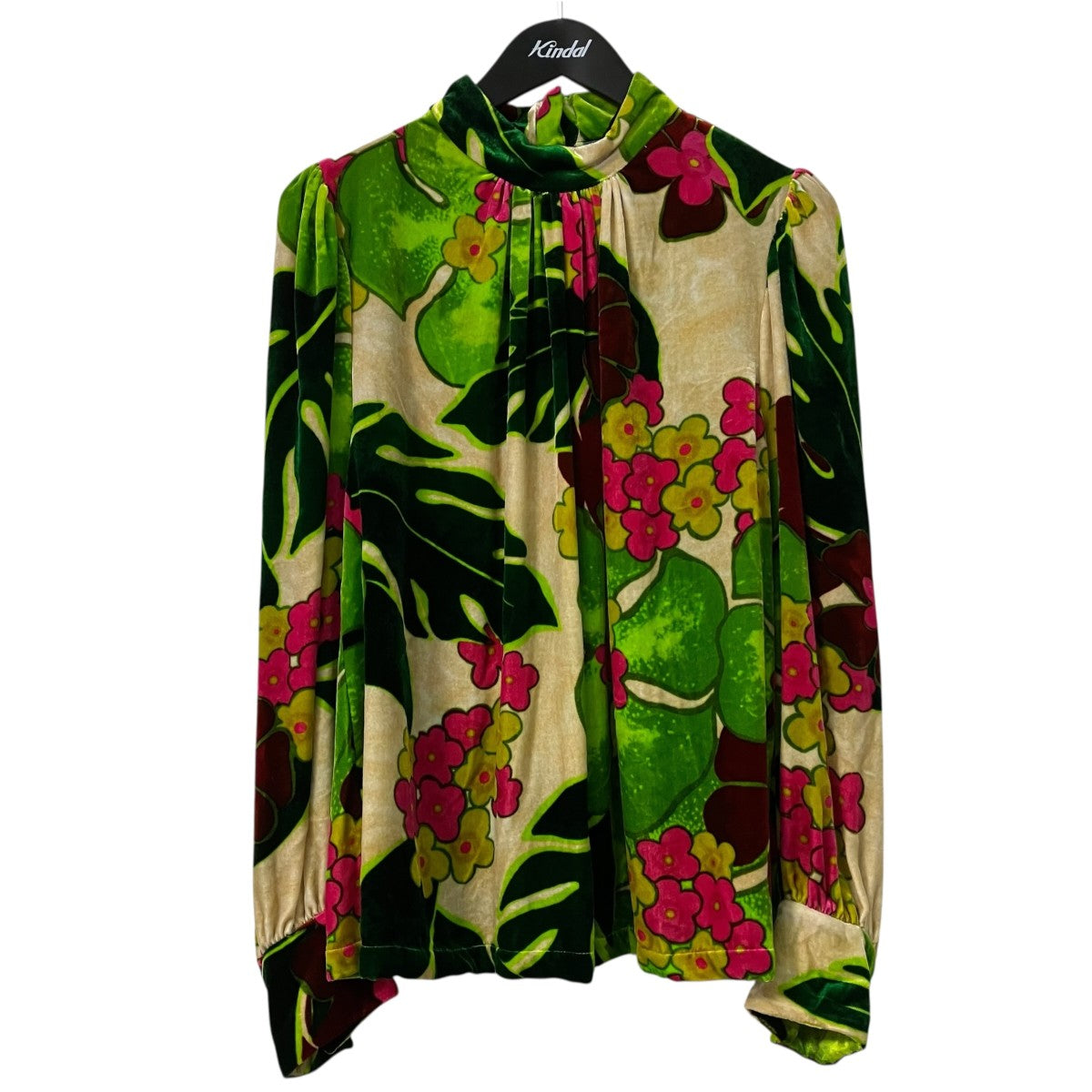 VELVET FLORAL PRINTED TOP長袖Tシャツ71 01 06 01109