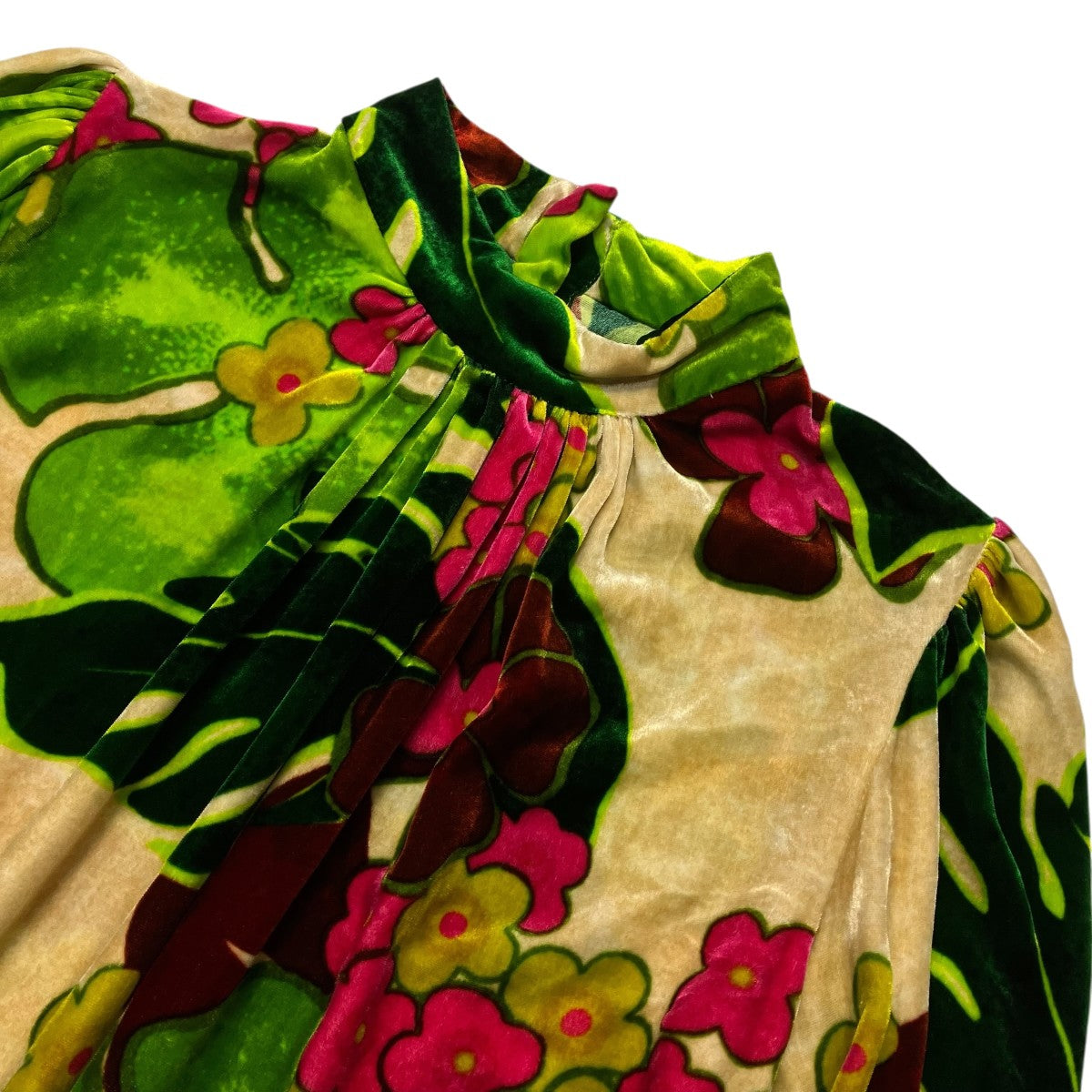 VELVET FLORAL PRINTED TOP長袖Tシャツ71 01 06 01109