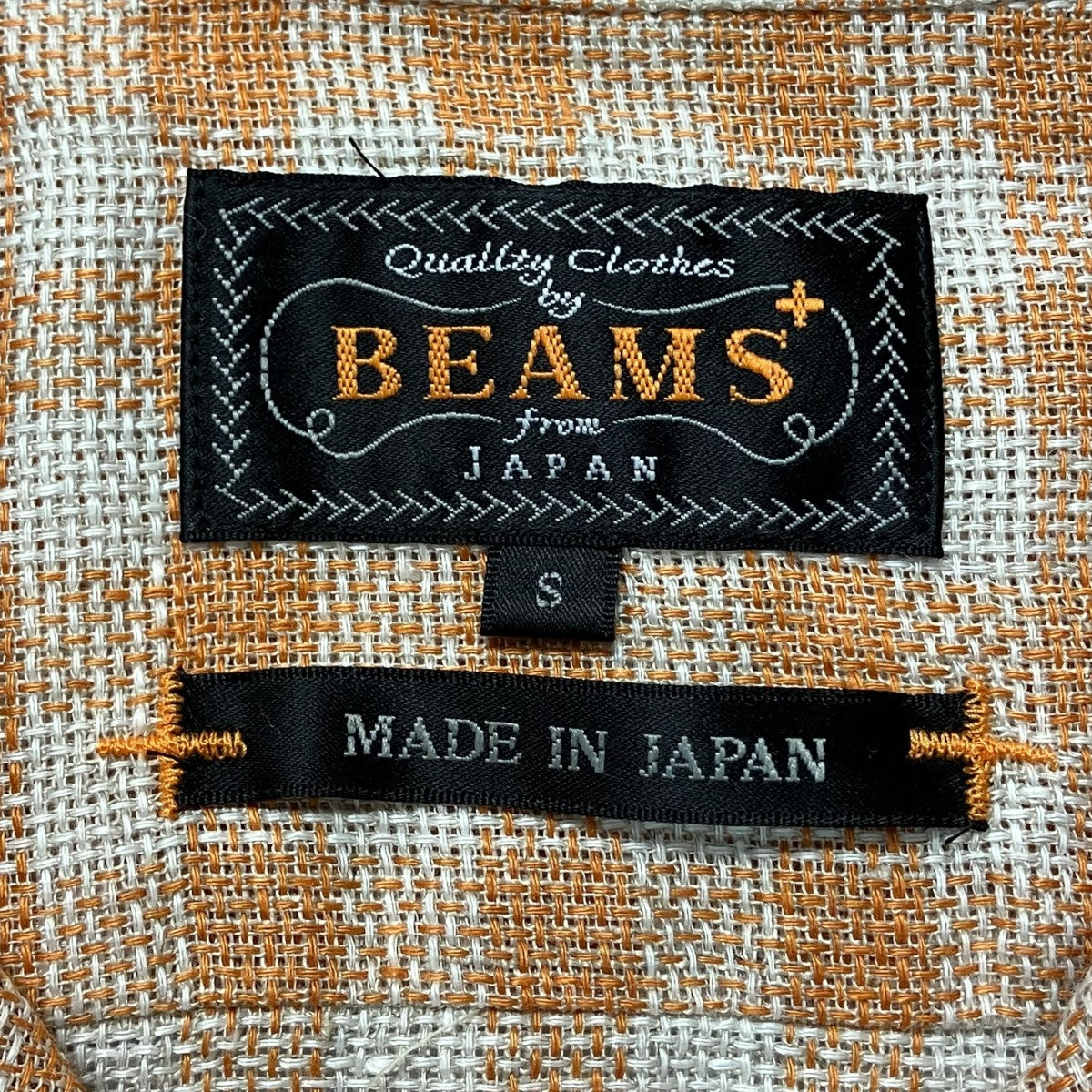 Open Collar Panama Plaid Linen半袖リネンチェックシャツ38 01 0179 139