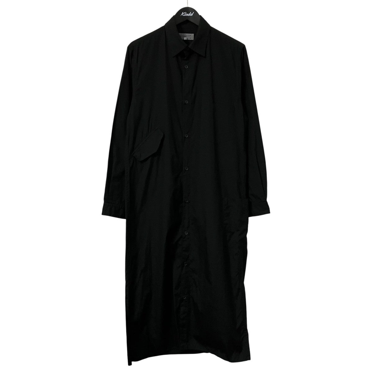 YOHJI YAMAMOTO 環縫いロング丈ブラウスロングシャツHH-B49-020 古着・中古-1枚目のアイテム画像