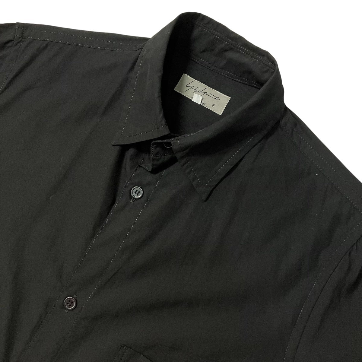 YOHJI YAMAMOTO 環縫いロング丈ブラウスロングシャツHH-B49-020 古着・中古-3枚目のアイテム画像