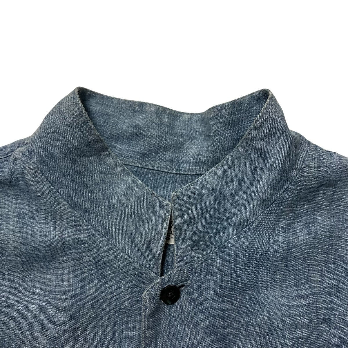 HERMES 80sバンドカラーリネンシャツ 古着・中古-6枚目のアイテム画像