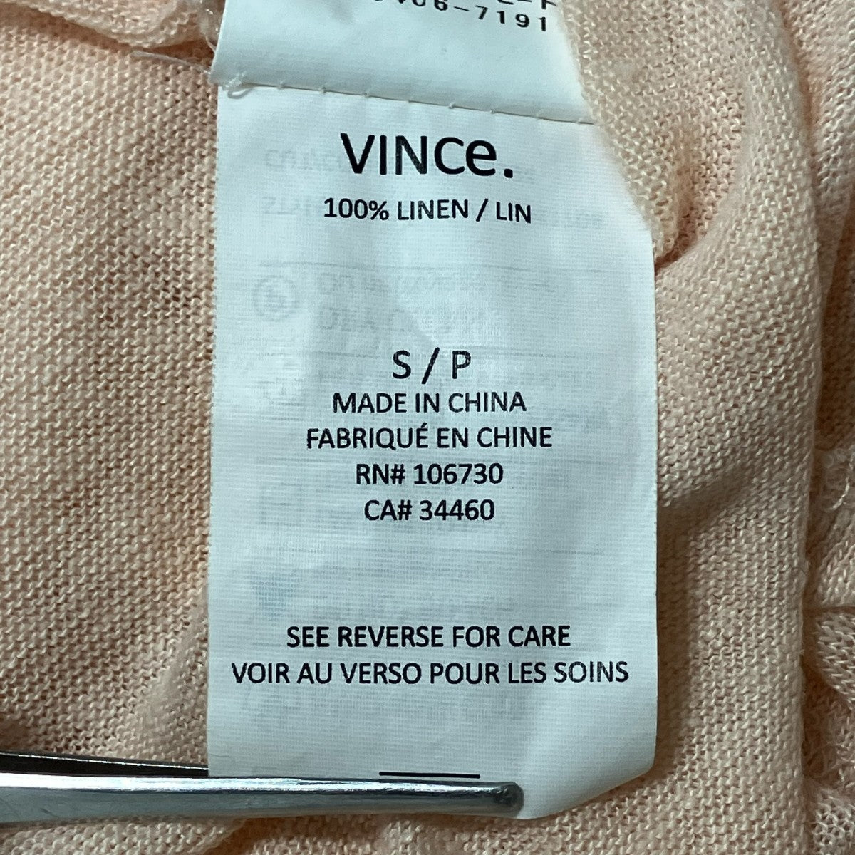 VINCE クルーネックリネンカットソー943-66026 古着・中古-7枚目のアイテム画像