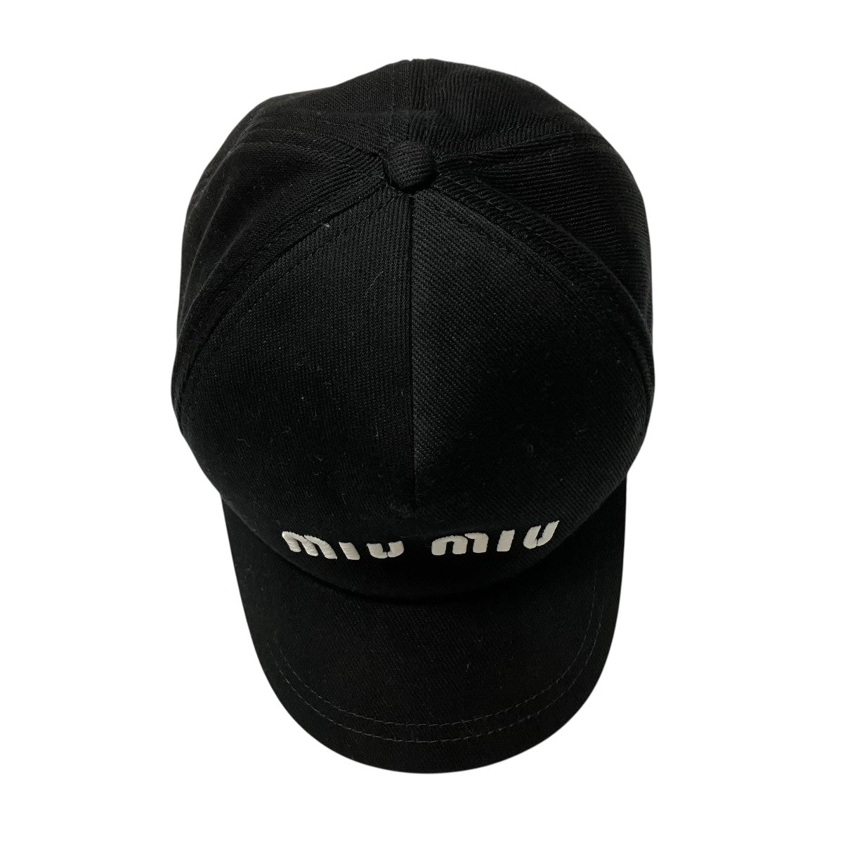 MIU MIU(ミュウミュウ) フロント刺繍キャップ5HC179 5HC179 ブラック