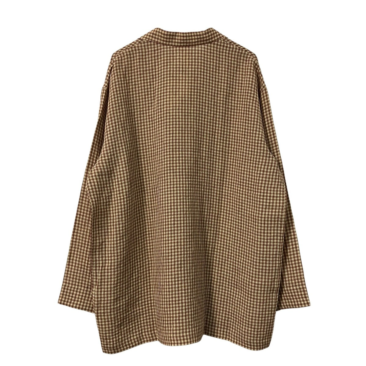 Water Twisted Linen Gingham CheckギンガムチェックリネンシャツC261F03B02