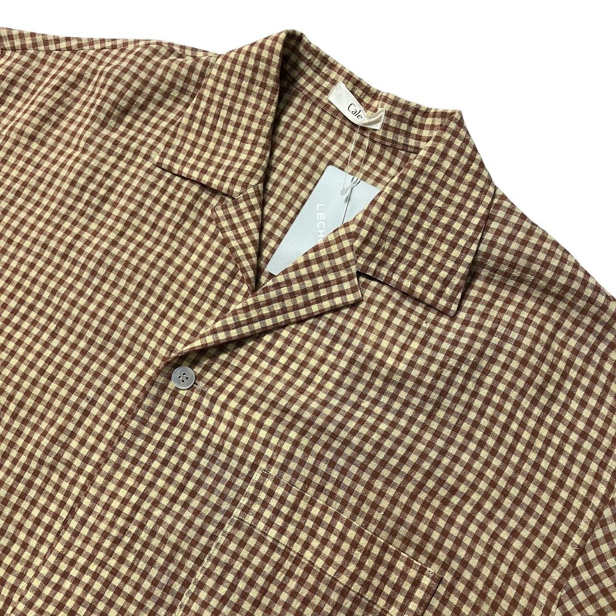 Water Twisted Linen Gingham CheckギンガムチェックリネンシャツC261F03B02