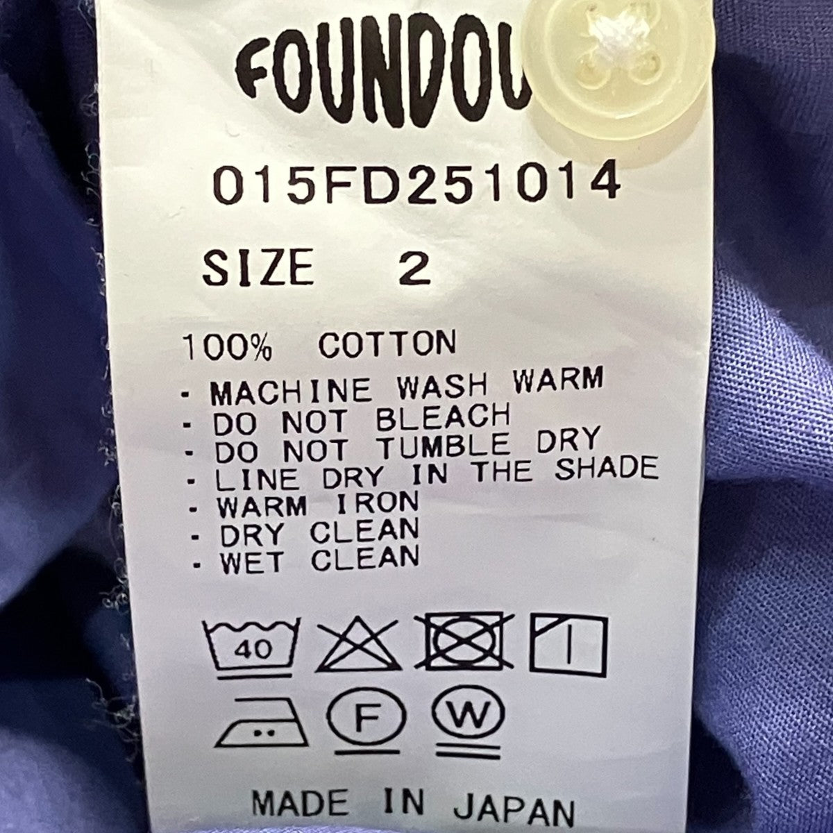 25SSREGULAR COLLAR SHIRT長袖シャツ015FD251014