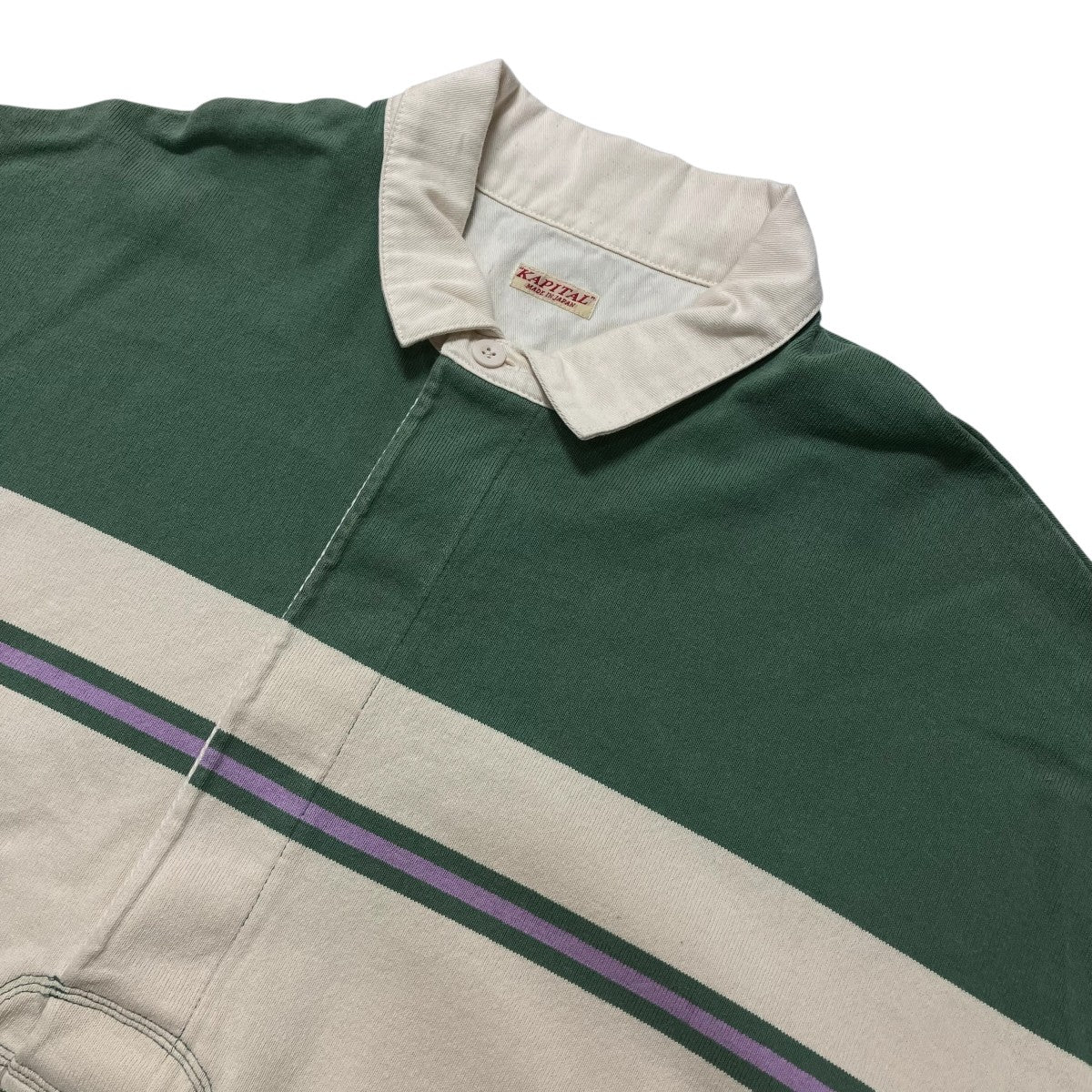 KAPITAL 26SSJAIL STRIPE Big Rugby ShirtポロシャツK2604LC092 古着・中古-3枚目のアイテム画像