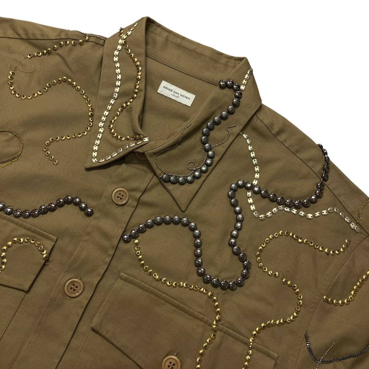 DRIES VAN NOTEN 24SSシャツジャケット1157-343-1338 古着・中古-3枚目のアイテム画像