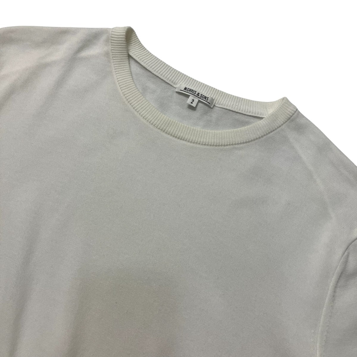 MORRIS＆SONS クルーネック半袖ニット 古着・中古-3枚目のアイテム画像