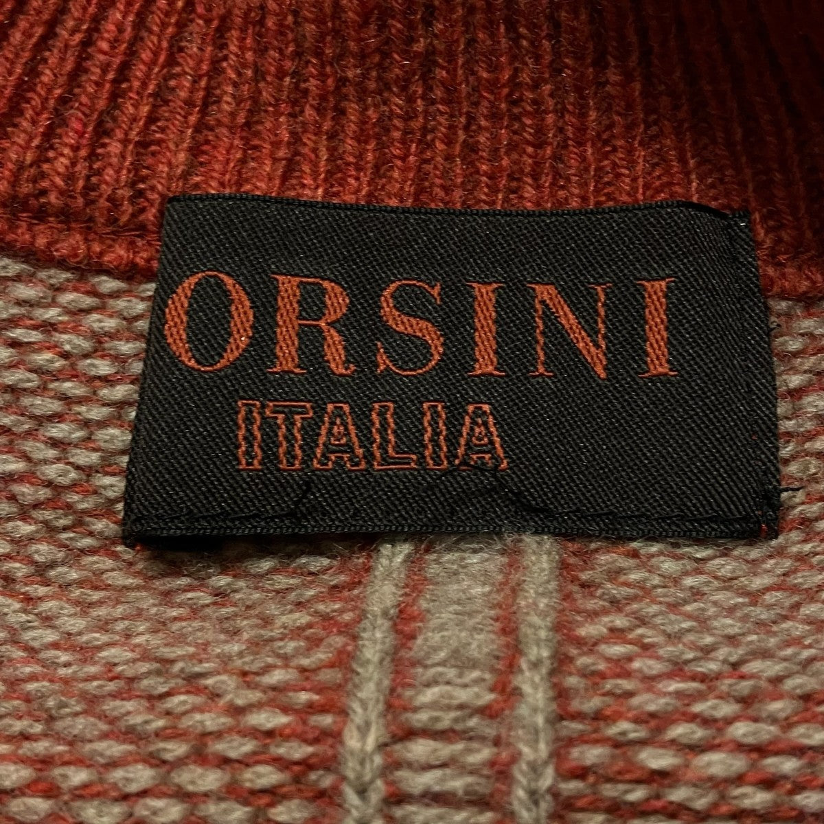 made in italyハーフジップニット