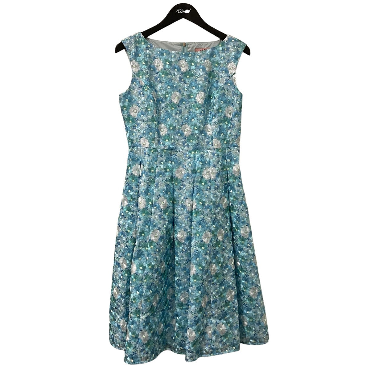 花刺繍ノースリーブワンピース664-5 NO.OP TO GW 0300