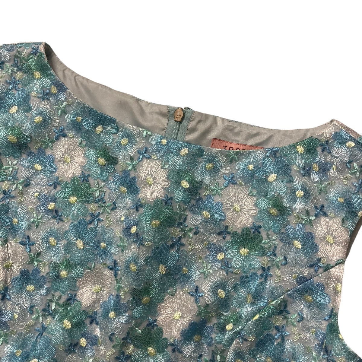 花刺繍ノースリーブワンピース664-5 NO.OP TO GW 0300