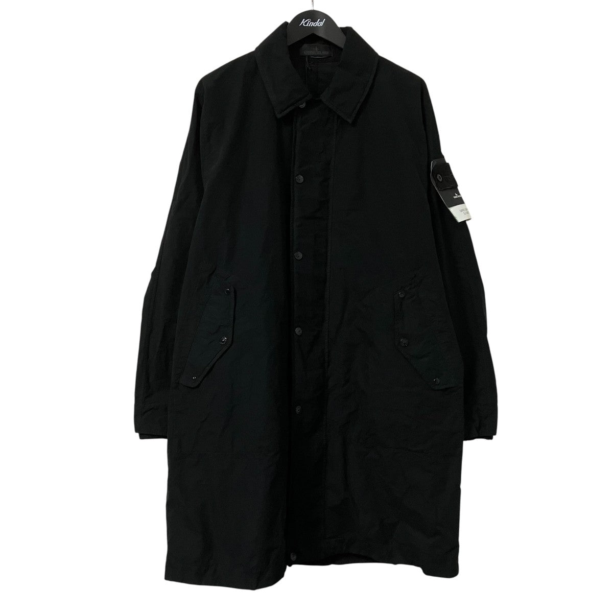 STONE ISLAND NAVY BLUE Parka with hood and logo patchロングコートL1S157100005 S0F33 古着・中古-1枚目のアイテム画像